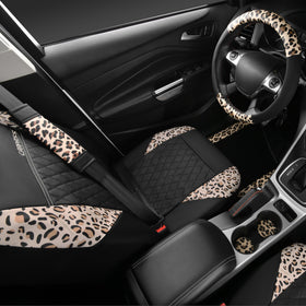 CAR PASS seat belt pads on belts adding comfort and matching design