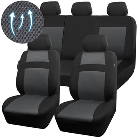 CAR PASS lifestyle shot inside vehicle showing charcoal covers enhancing interior