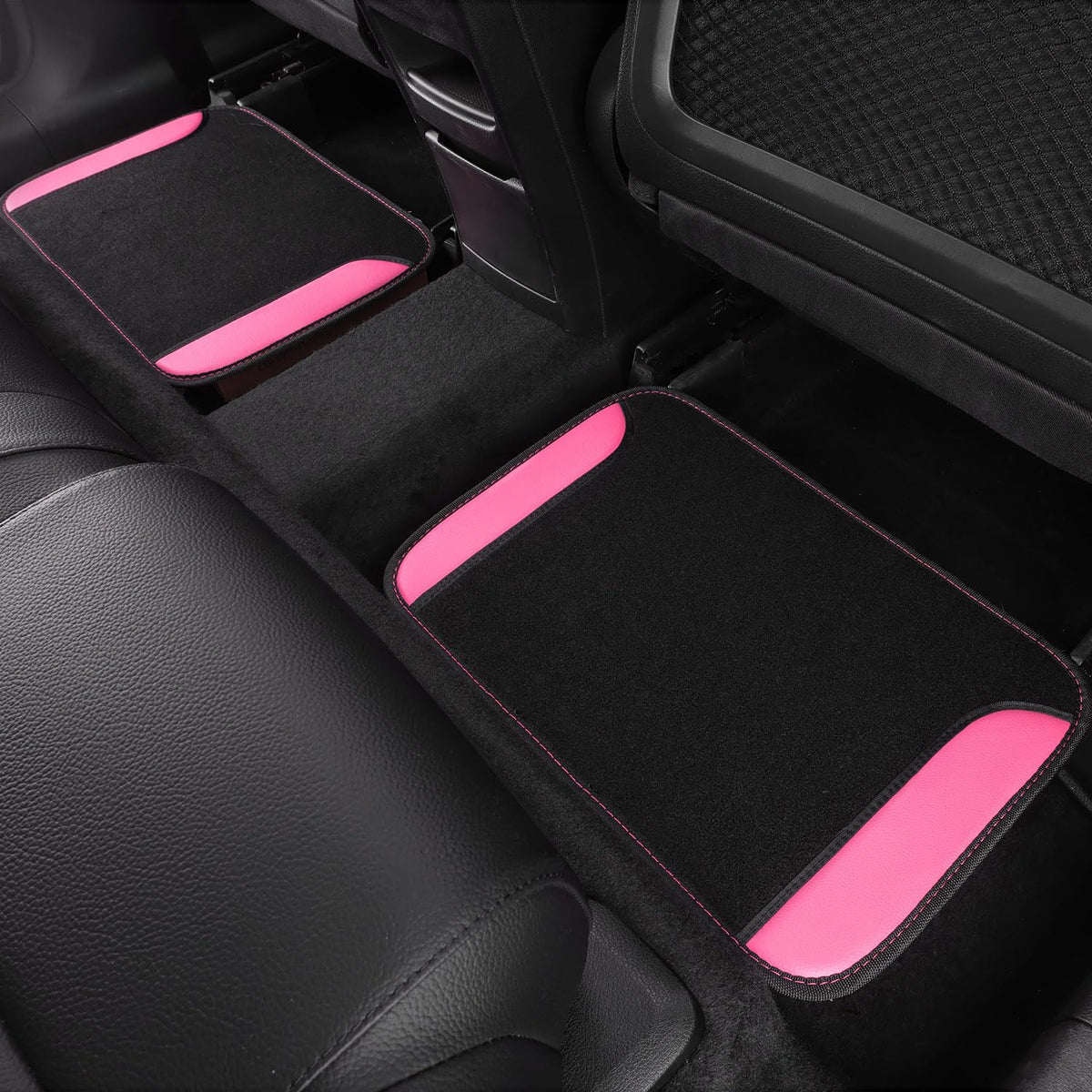 CAR PASS lifestyle image inside car showcasing black-pink accent and stylish protection