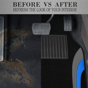 CAR PASS mats in driveway lifestyle shot demonstrating easy-clean, stylish look