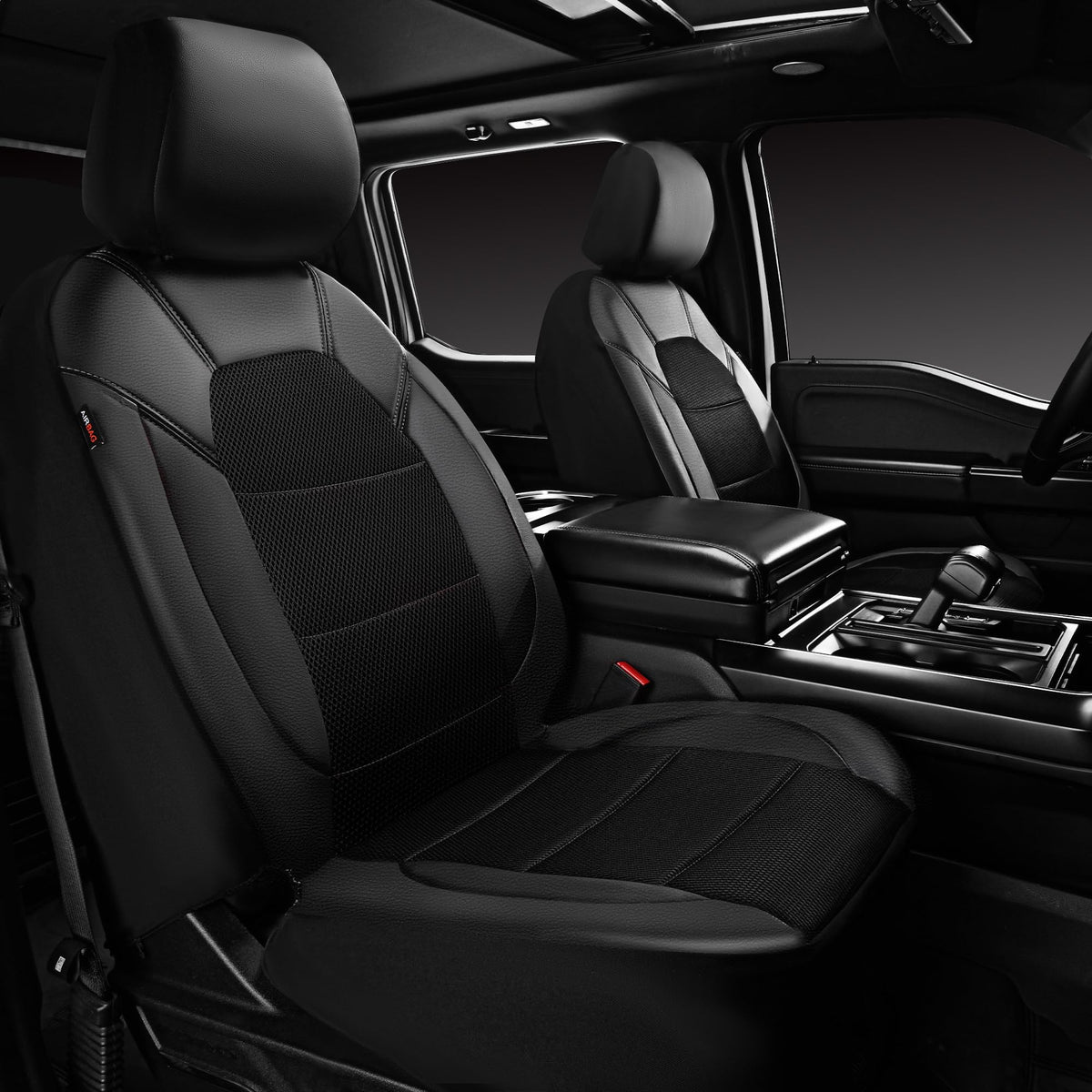CAR PASS lifestyle interior shot showing sleek black set improving cabin look