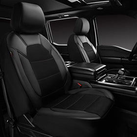 CAR PASS lifestyle interior shot showing sleek black set improving cabin look