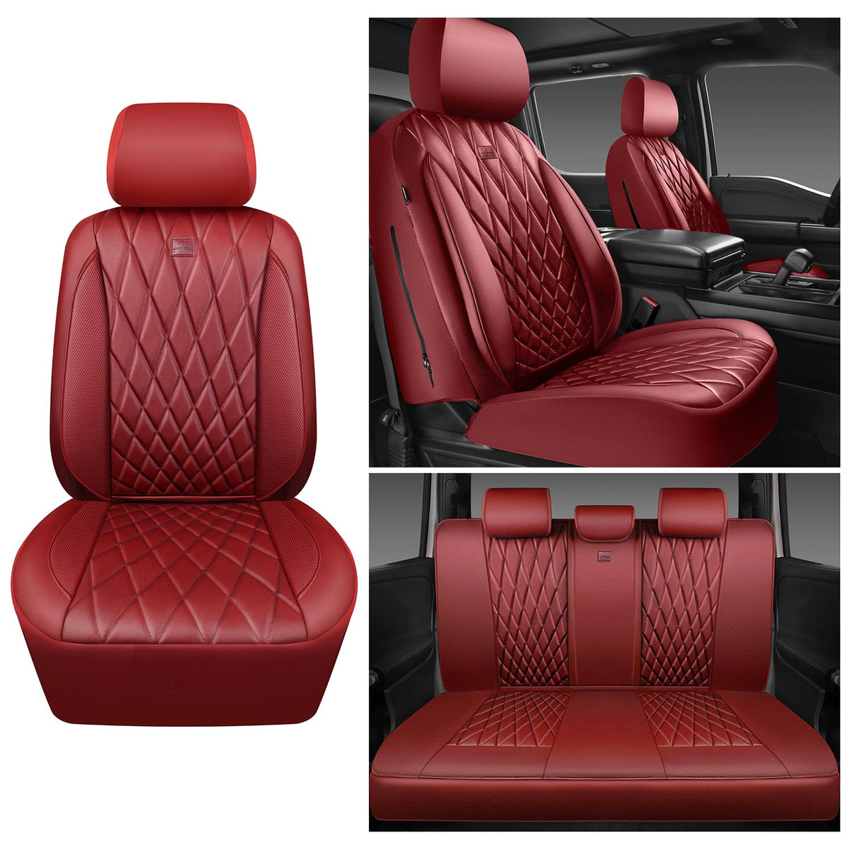CAR PASS lifestyle interior shot in burgundy showing stylish upgrade and protection