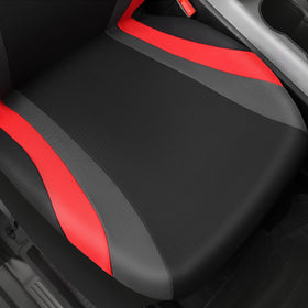 CAR PASS headrest cover detail with reserved post openings for easy installation and alignment