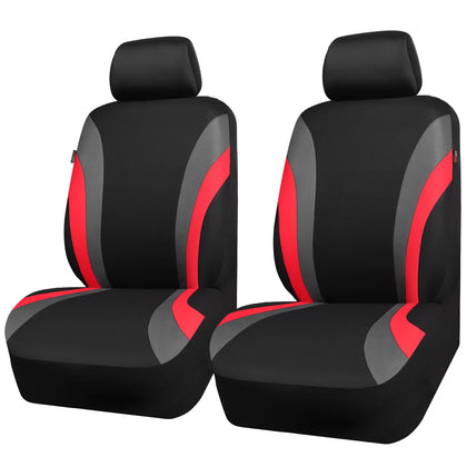CAR PASS front seat covers packaging showing included two covers and two headrest covers for convenience