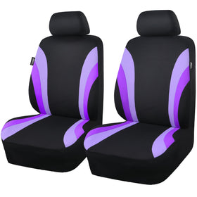 CAR PASS packaging showing included two seat and two headrest covers, easy carry