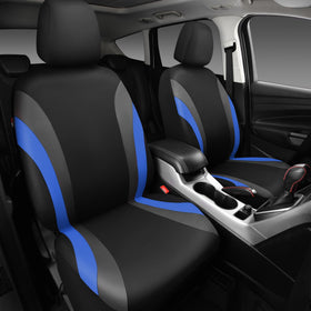 CAR PASS headrest cover close-up showing fit and finish, maintains adjustability