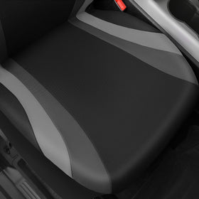 CAR PASS seat cover next to ruler for scale, shows fit and size compatibility