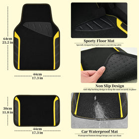 CAR PASS mat nibbed backing close-up shows anti-slip grip and stability