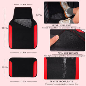 CAR PASS mats nibbed backing detail keeping mats securely in place