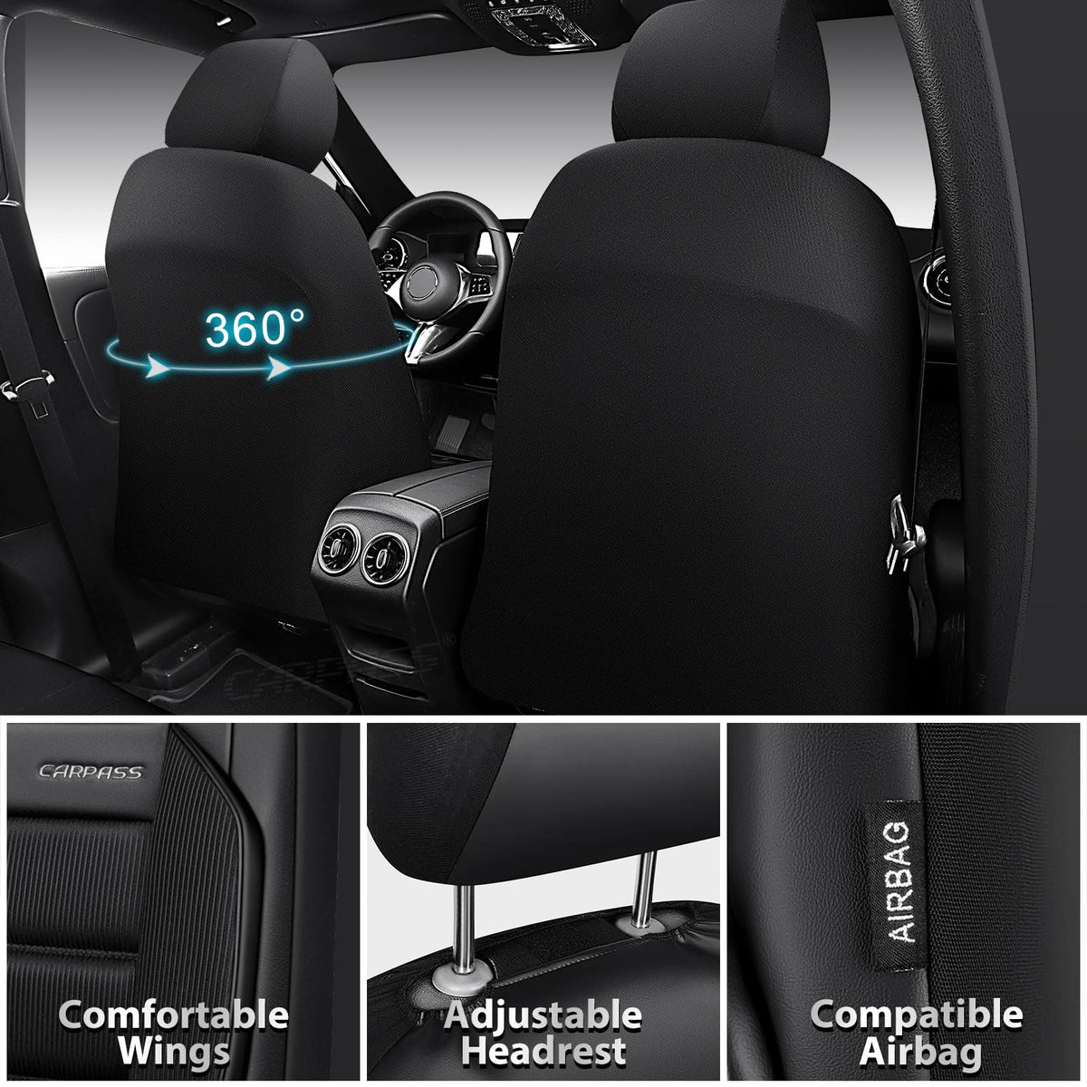 CAR PASS memory foam side profile illustrating thick cushioning support