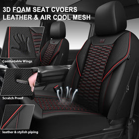 CAR PASS breathable mesh close-up promoting cooler seating comfort
