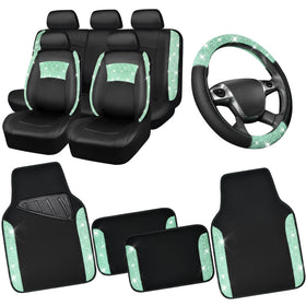 CAR PASS front seat cover showing mint lace elegance and protection