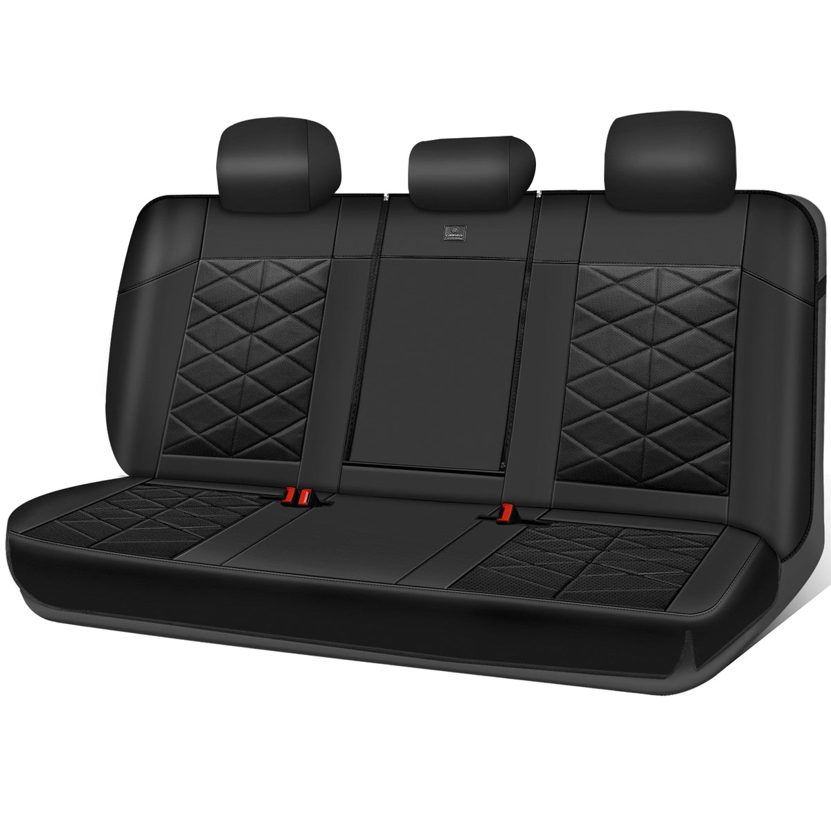 CAR PASS front view of Nappa leather back seat cover showing luxury finish and protection