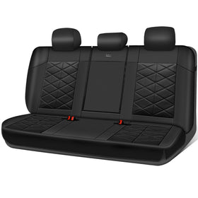 CAR PASS front view of Nappa leather back seat cover showing luxury finish and protection