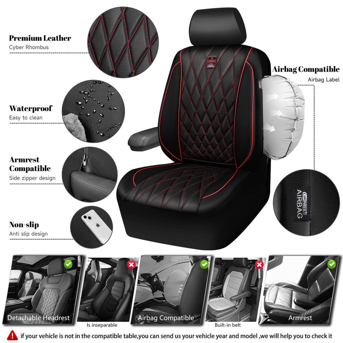 CAR PASS textured non-slip backing close-up keeping covers from shifting