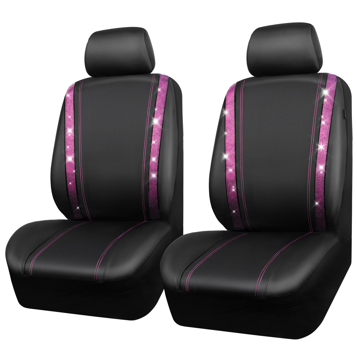 CAR PASS product packaging with two seat covers and two headrest pieces included