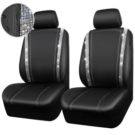 CAR PASS packaging and includes two seat covers and two headrests