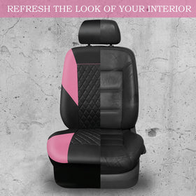 CAR PASS headrest and seat belt cutouts showing easy access and correct fit