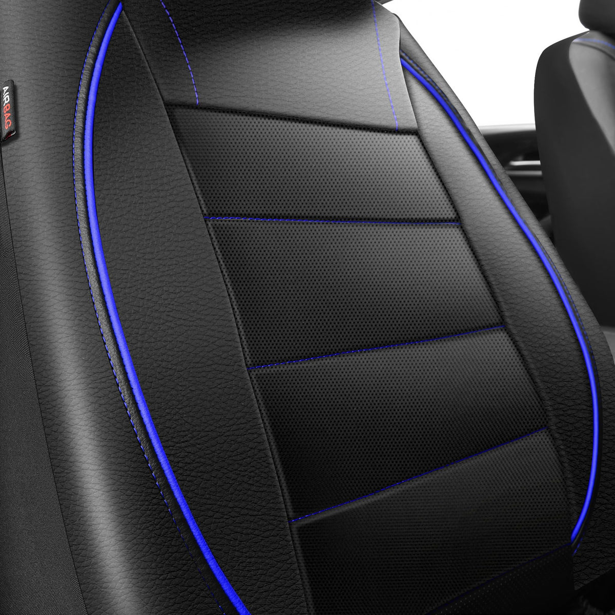 CAR PASS PU leather close-up showing texture and easy-clean benefit