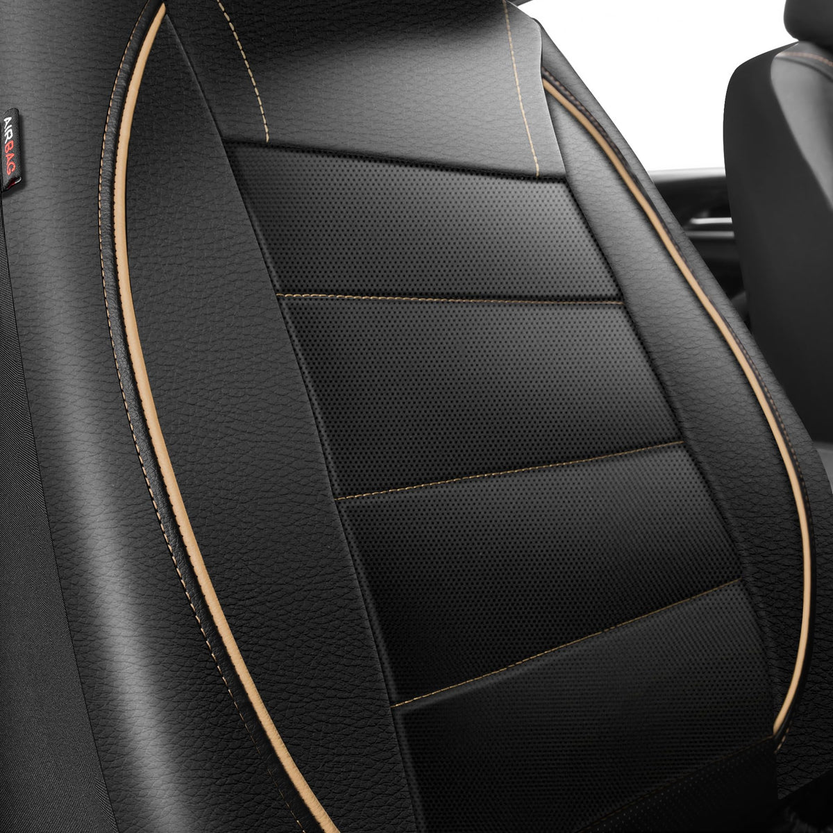 CAR PASS close-up of PU leather texture highlights durable luxury