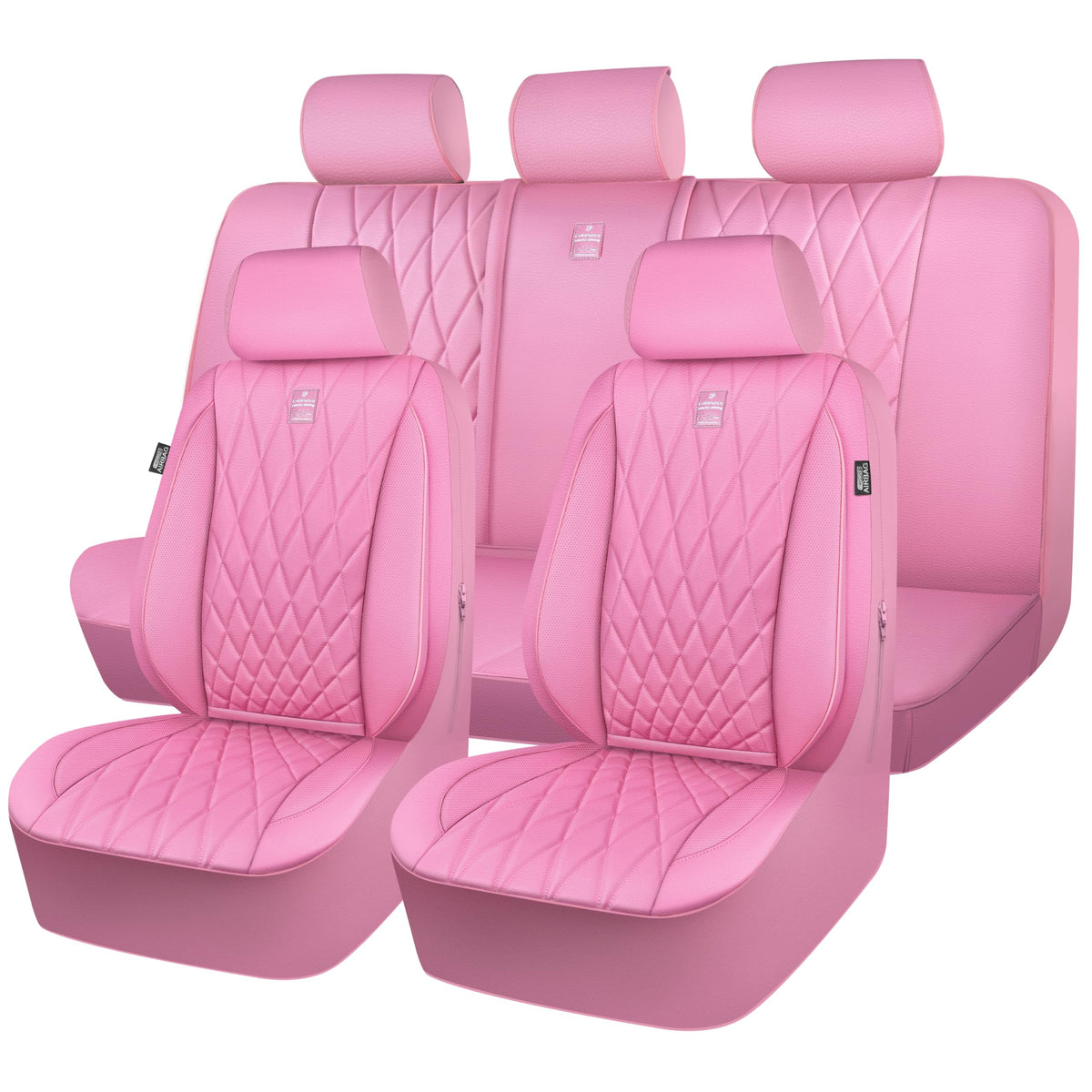 CAR PASS pure pink front seat full view showing luxury protection