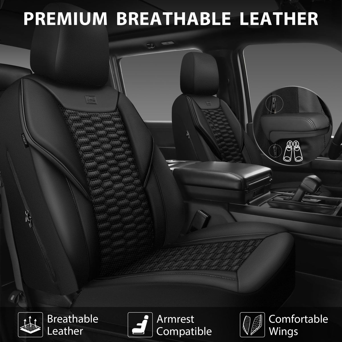 CAR PASS quilted close-up texture highlighting comfort and refined finish