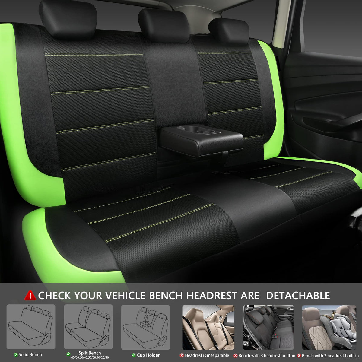 CAR PASS rear bench installed showing continuous coverage and unified interior design
