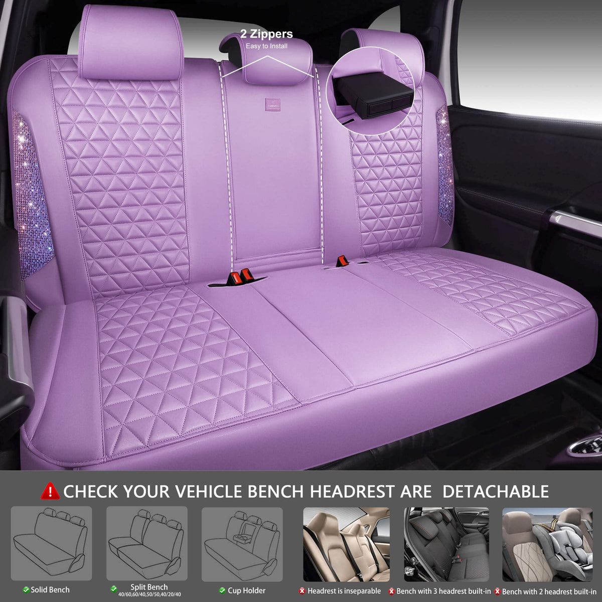 CAR PASS rear bench cover installed showing clean coordinated look