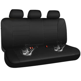 CAR PASS rear cover front view showing full-seat protection and clean look
