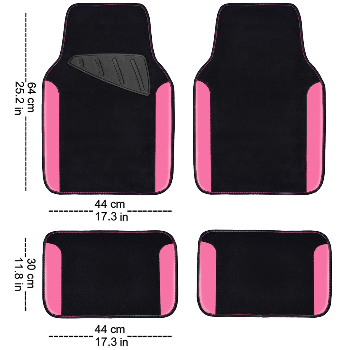 CAR PASS rear mats installed demonstrating universal fit and coverage