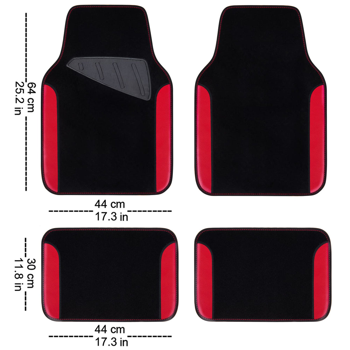 CAR PASS rear mats pair arranged displaying complete set and easy fit