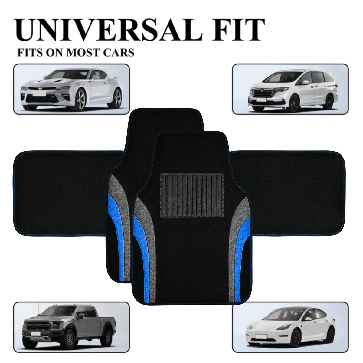 CAR PASS rear mats fitted inside van showing full rear-seat coverage benefit