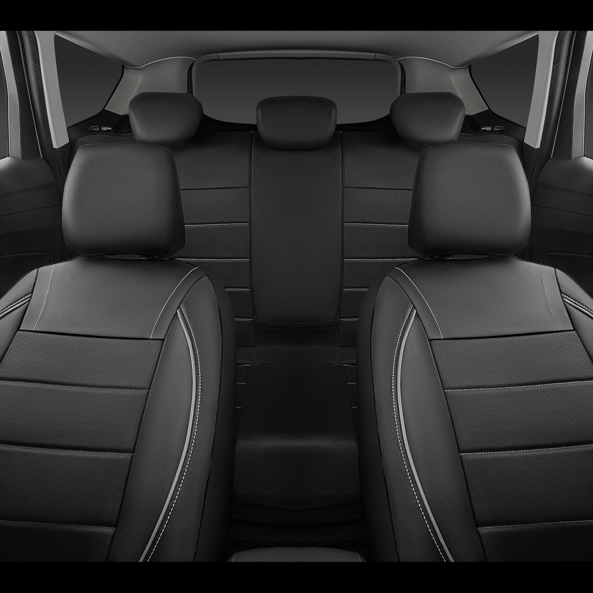 CAR PASS rear seat fitment wide shot showing full-set coverage in an SUV