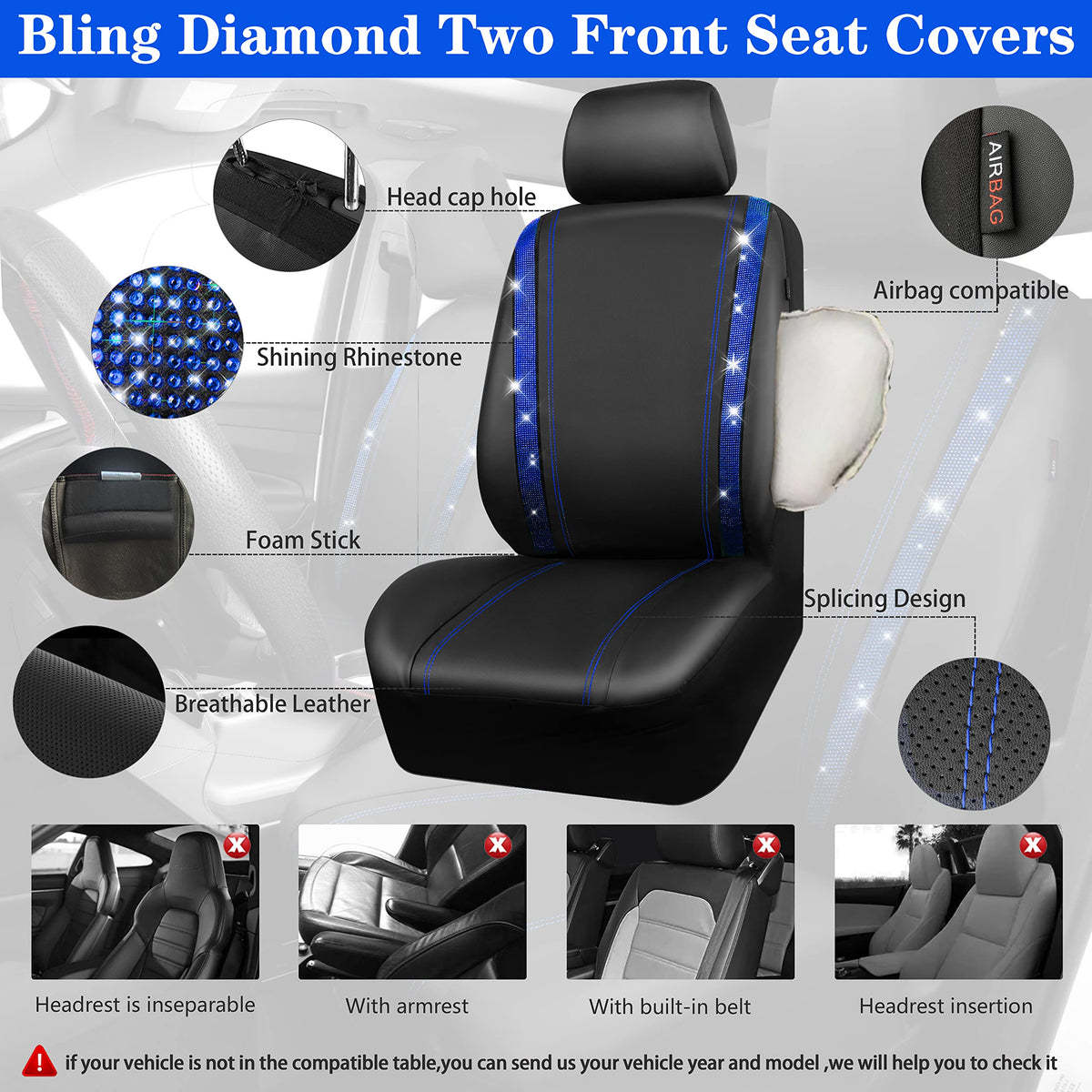 CAR PASS rear seat cover full view showing coordinated sparkle and protection