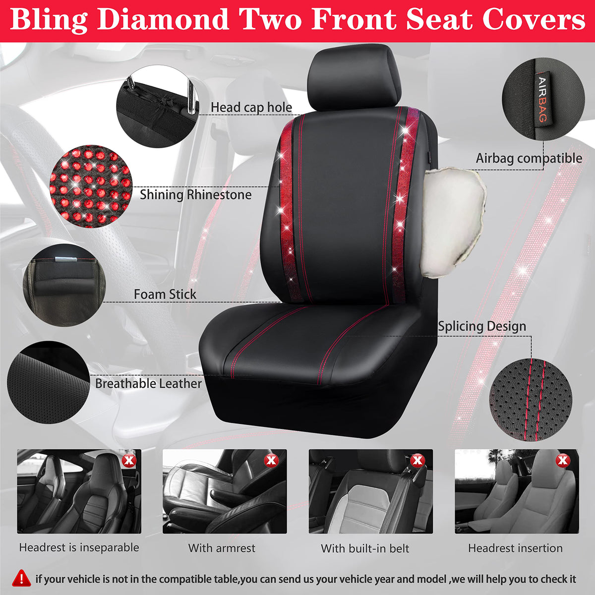 CAR PASS removable headrest view showing easy detachment benefit