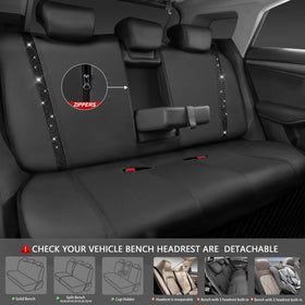 CAR PASS removable headrests displayed for easy installation and versatility