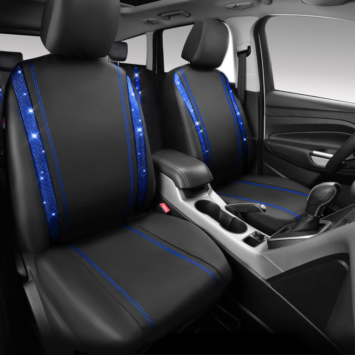 CAR PASS rhinestone close-up showing crystal detail and durable stitching