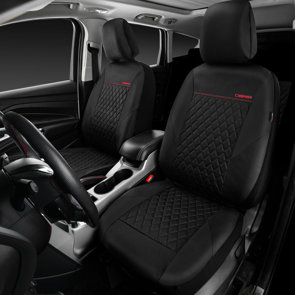 CAR PASS rhomboid-grain close-up texture offering improved breathability