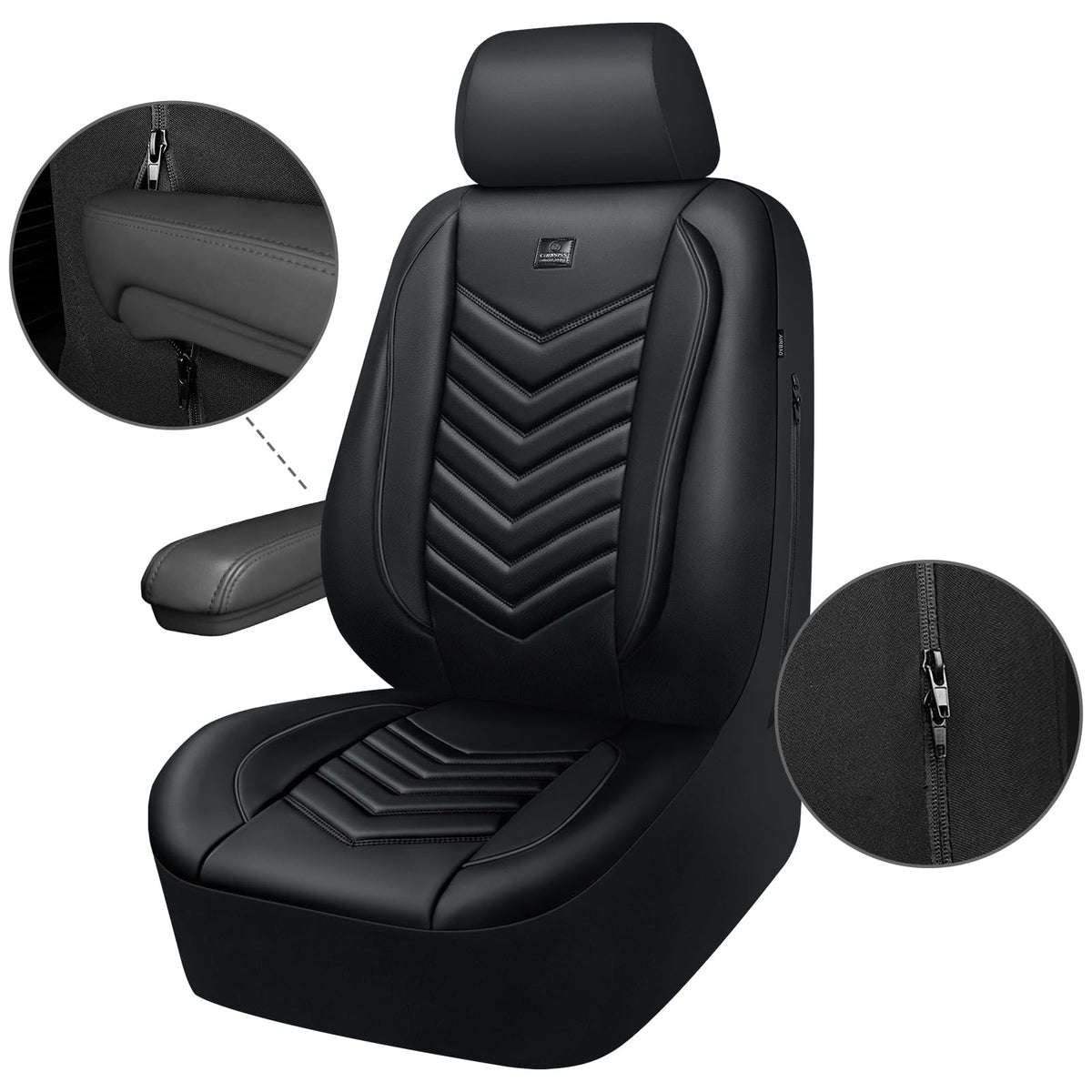 CAR PASS scale comparison with seat showing universal fit coverage