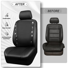 CAR PASS seat cover beside ruler for scale showing coverage and fit