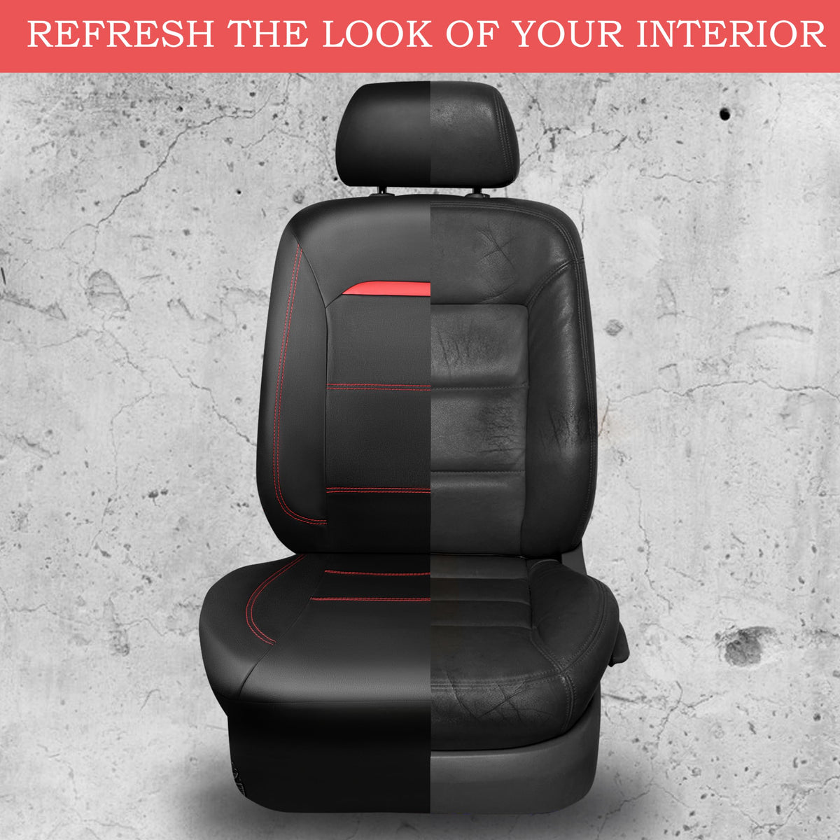 CAR PASS seat back and bottom fit showing secure coverage and padding