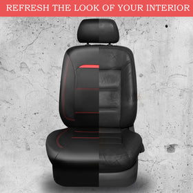 CAR PASS seat back and bottom fit showing secure coverage and padding