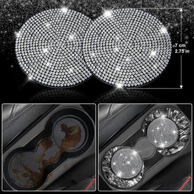 CAR PASS seat belt cushion close-up shows rhinestones and adds shoulder comfort