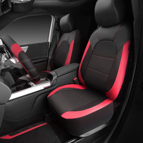 CAR PASS close-up of faux leather and air-mesh texture highlighting breathability benefit