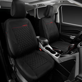 CAR PASS headrest cover detail showing neat finish and removable design