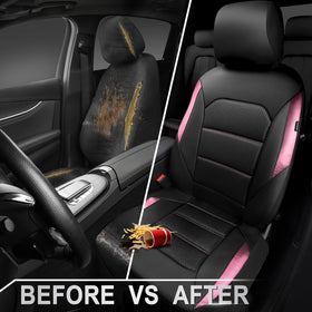 CAR PASS seat cover installed in car for upgraded interior look