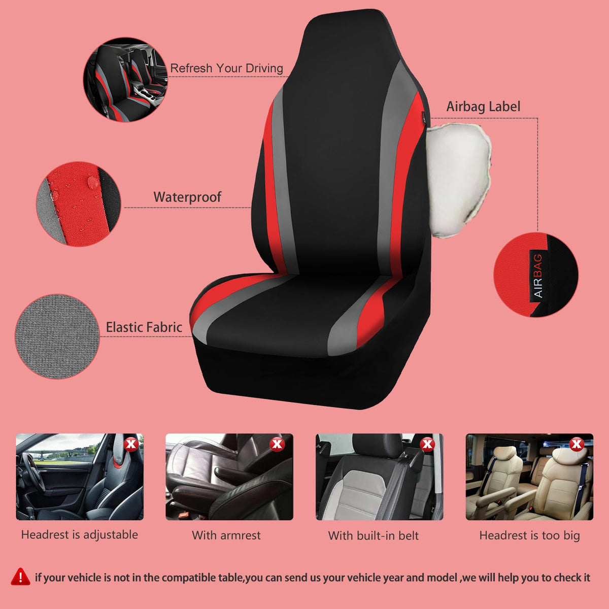 CAR PASS front seat cover installed in SUV demonstrating fit and comfort