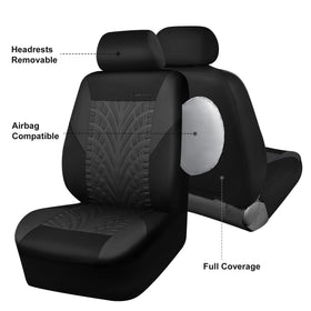 CAR PASS cover next to seat showing fit and scale for quick installation