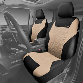 CAR PASS visible airbag seam at seat side, maintains safety deployment benefit